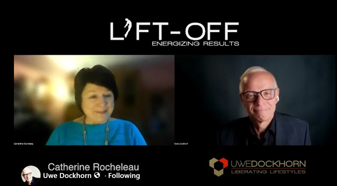 Podcast Uplift with Ewe Dockhorn Lift-Off Podcast - Ewe Dockhorn host with Catherine Rocheleau